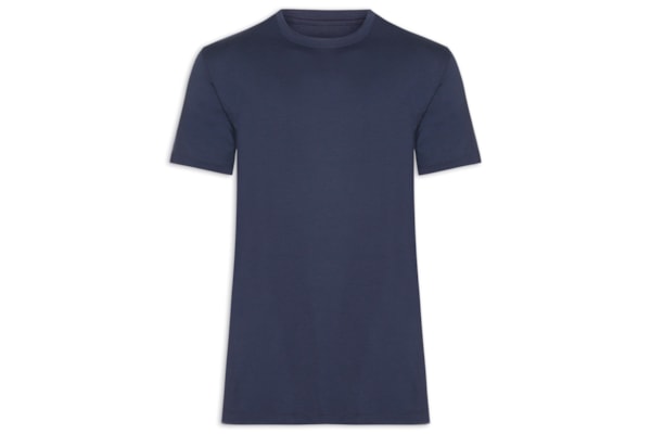 Camiseta Masculina Essencial Tech Em Modal - Azul