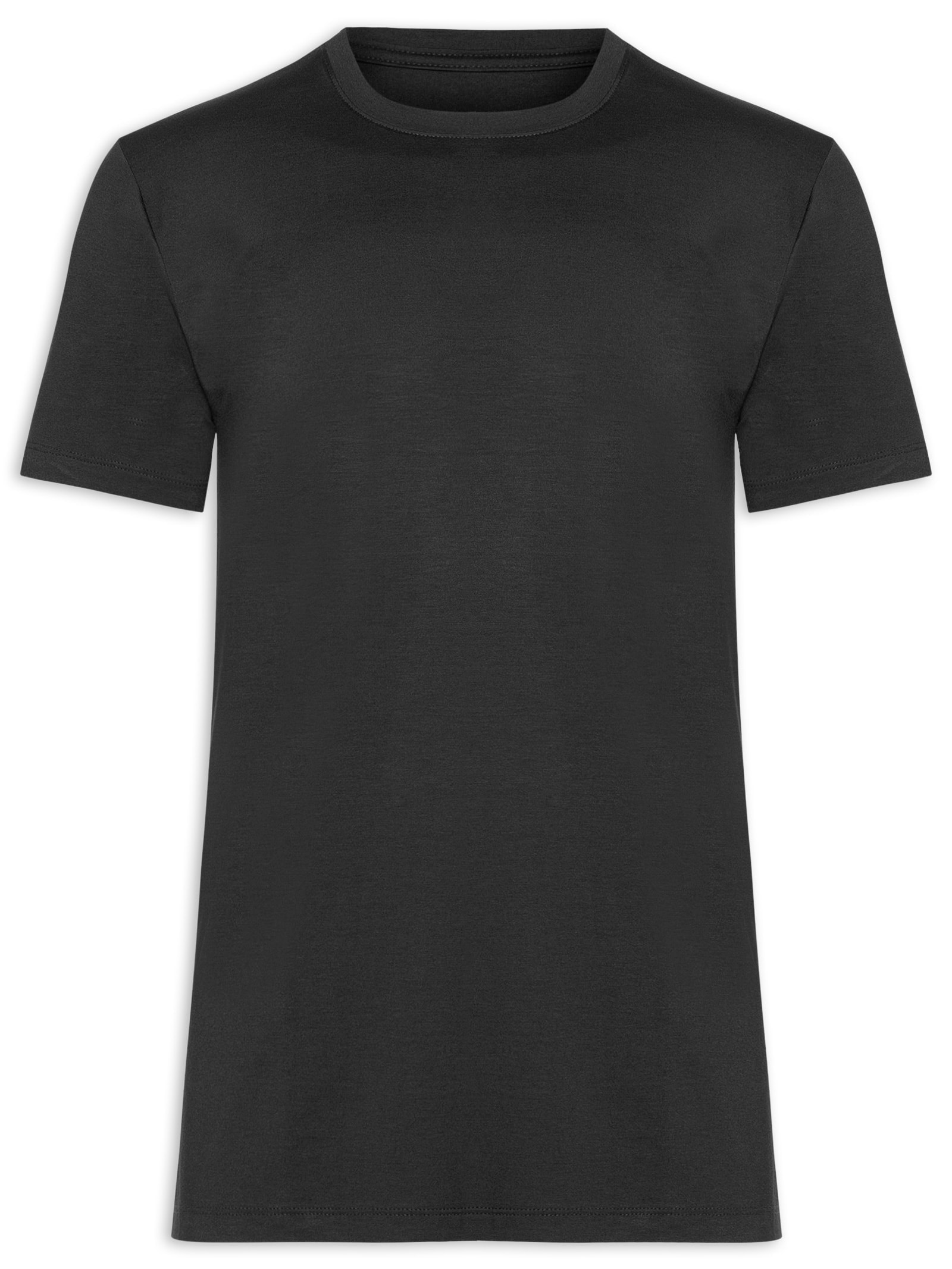 Camiseta Masculina Essencial Tech Em Modal Preto '2 Essential