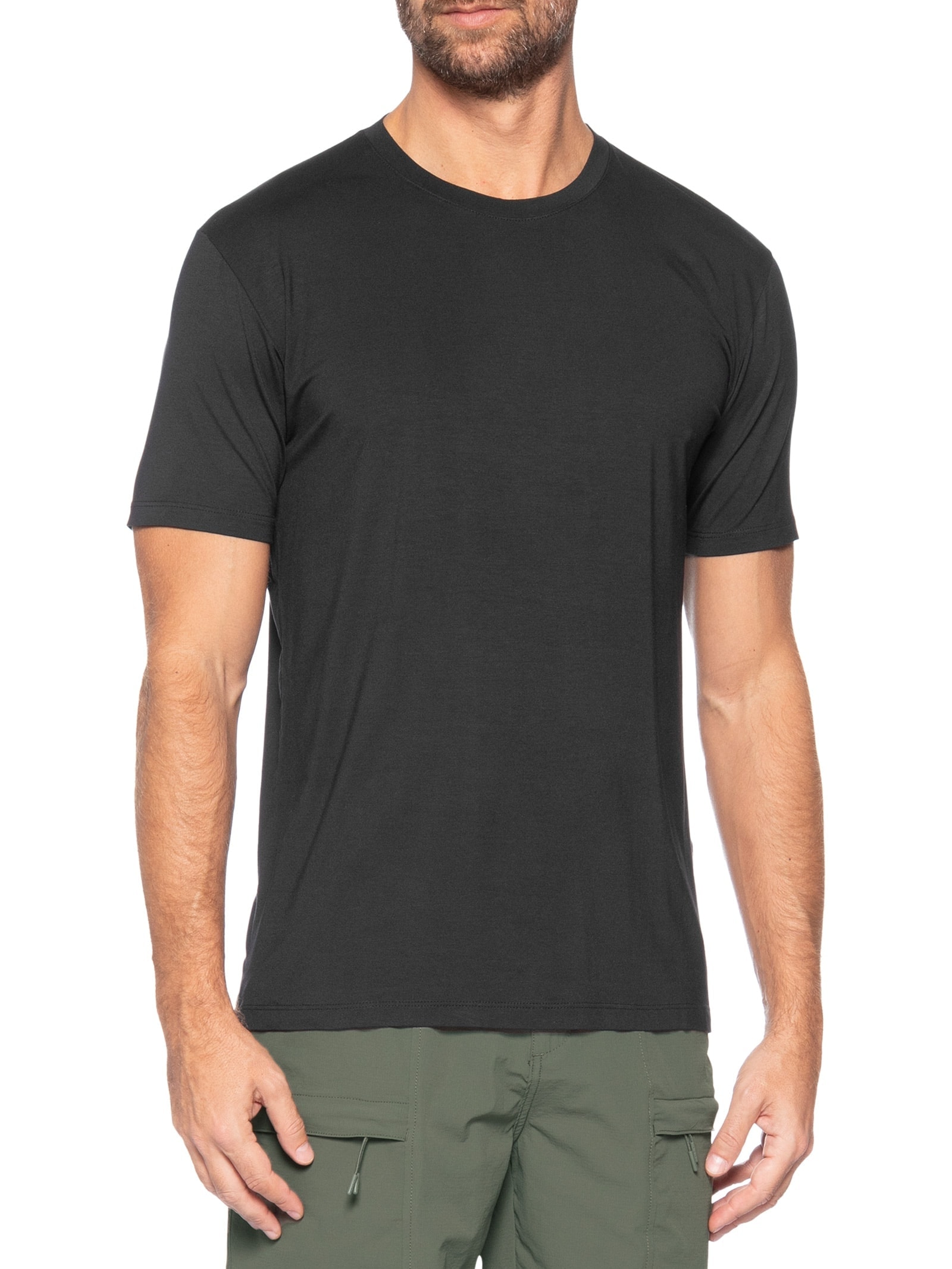Camiseta Masculina Essencial Tech Em Modal Preto '2 Essential