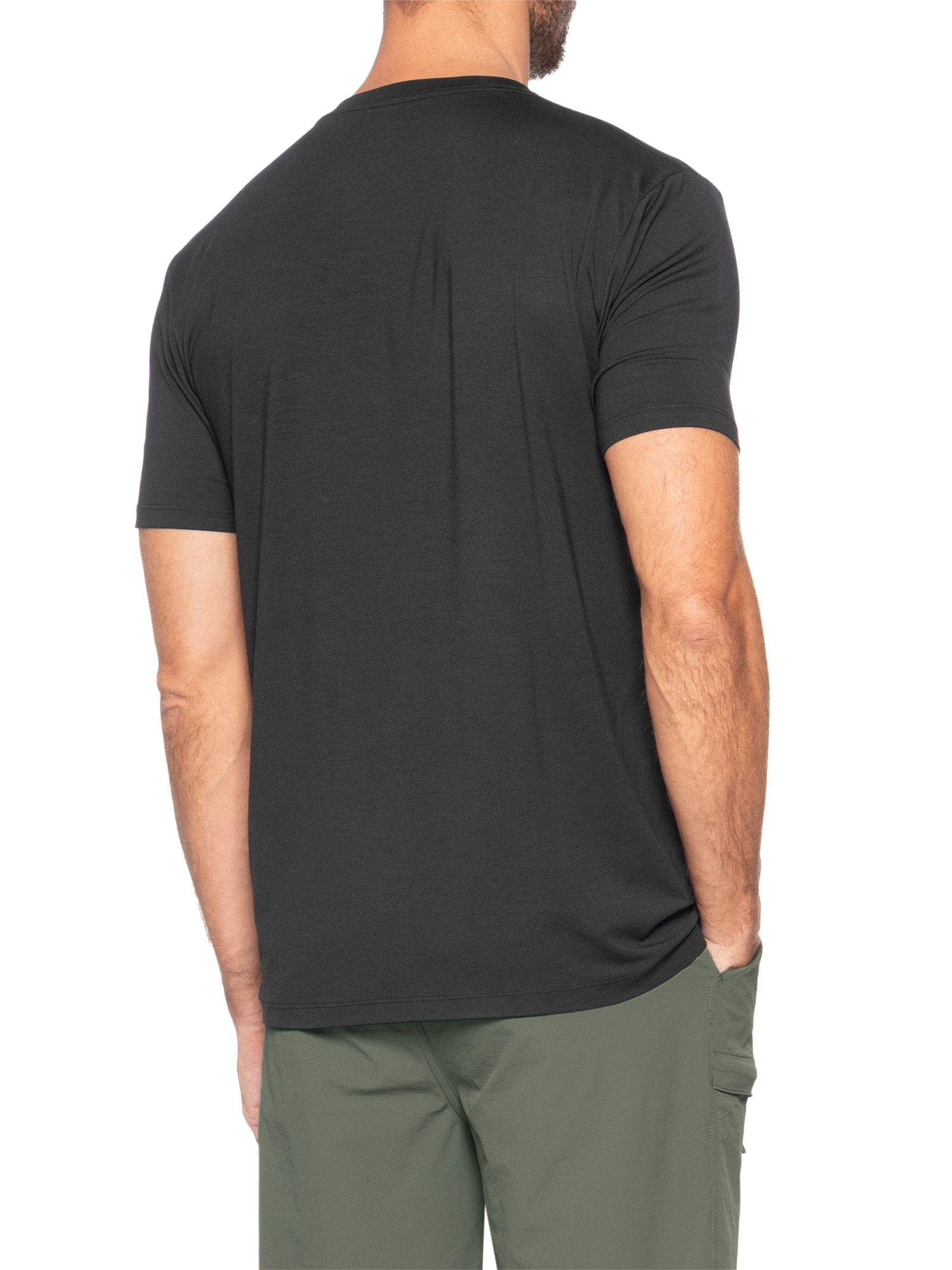 Camiseta Masculina Essencial Tech Em Modal Preto '2 Essential