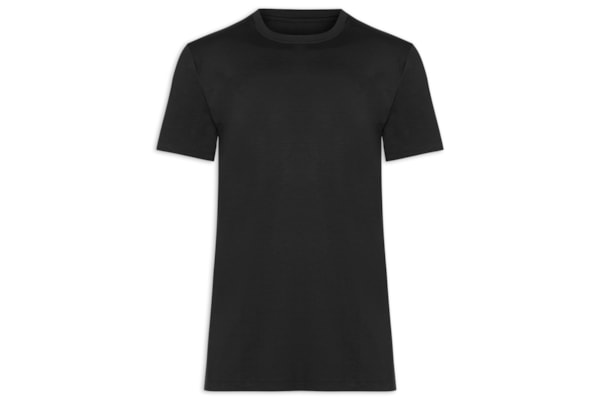 Camiseta Masculina Essencial Tech Em Modal - Preto