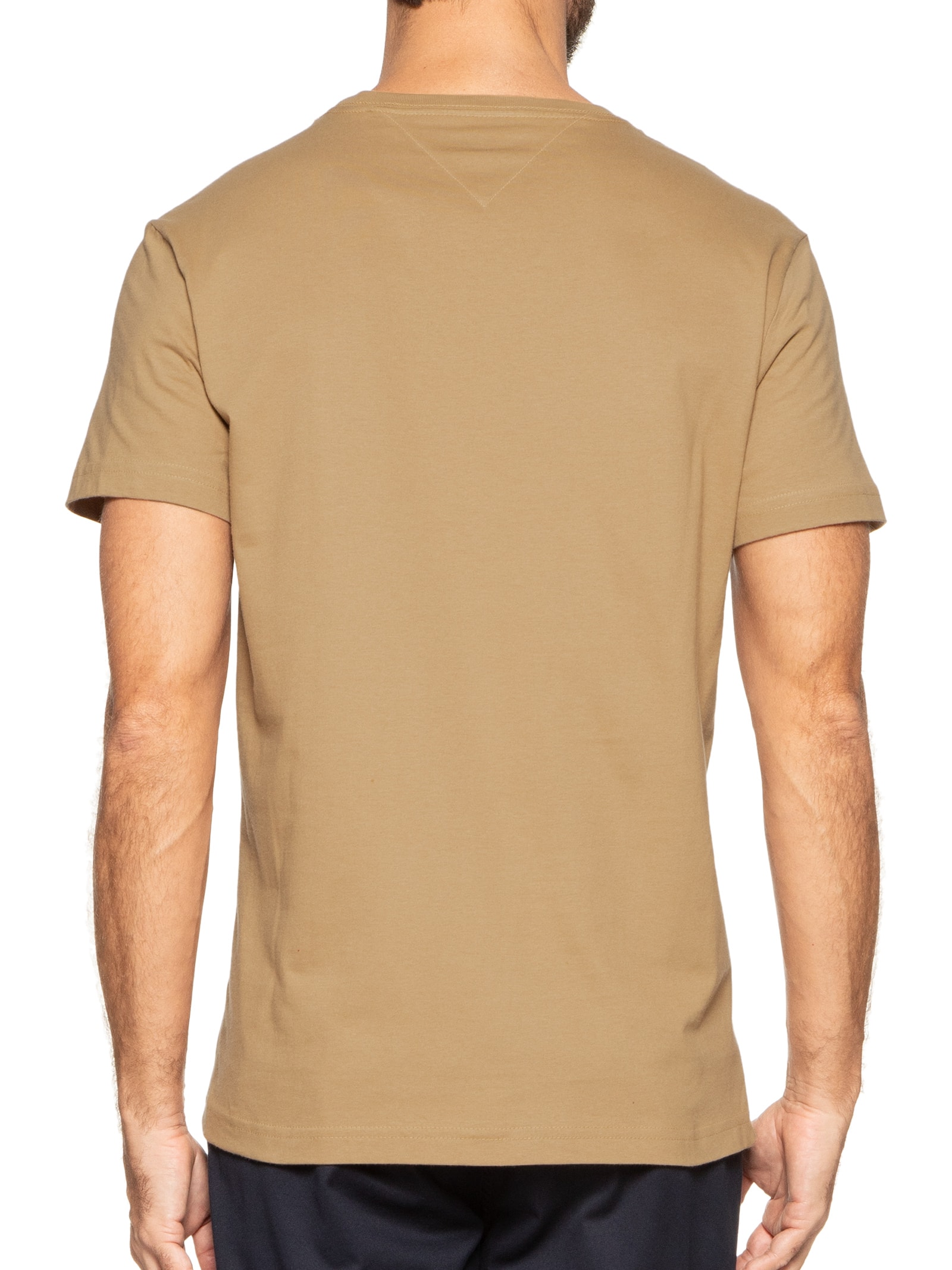 Camiseta Masculina Essential Algodão Cneck Bege Tommy Hilfiger
