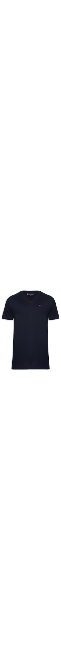 Camiseta Masculina Essential Algodão Vneck - Azul