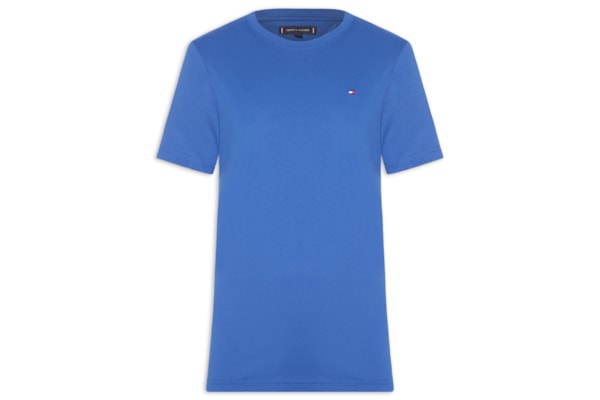 Camiseta Masculina Essential Regular Fit C-Nk Em Algodão - Azul