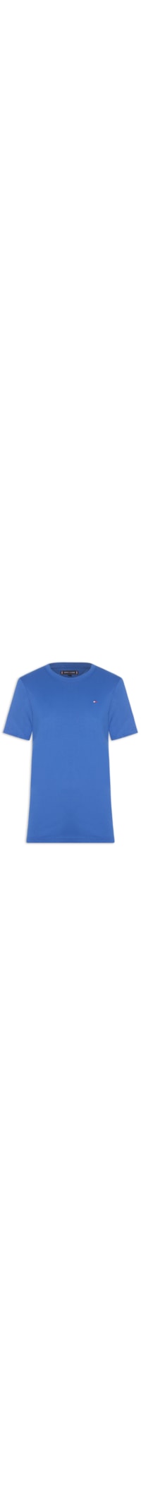 Camiseta Masculina Essential Regular Fit C-Nk Em Algodão - Azul