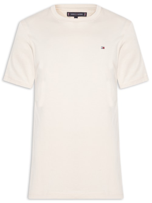 Camiseta Masculina Essential Regular Fit C-Nk Em Algodão – Bege