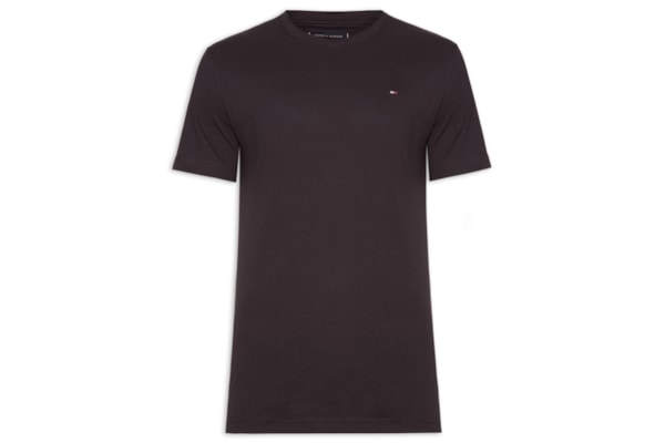 Camiseta Masculina Essential Regular Fit Gola Careca Em Algodão - Marrom