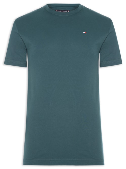 Camiseta Masculina Essential Regular Fit Gola Careca Em Algodão - Verde