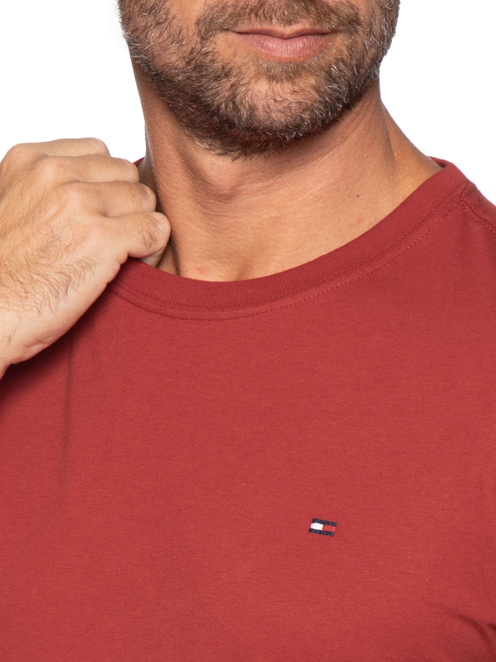 Camiseta Masculina Essential Regular Fit Vermelho Tommy Hilfiger