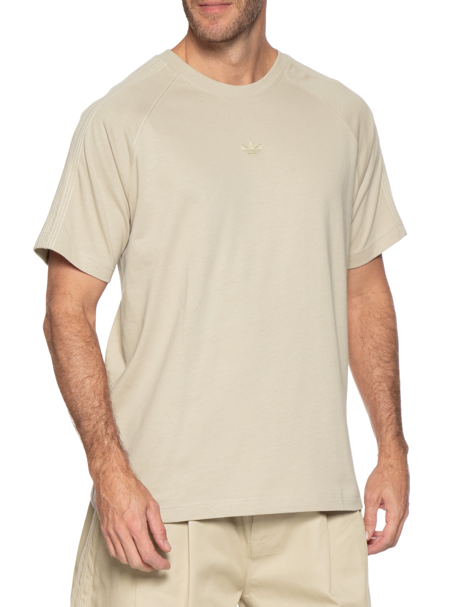 Camiseta Masculina Essentials Premium Bege Adidas Originals