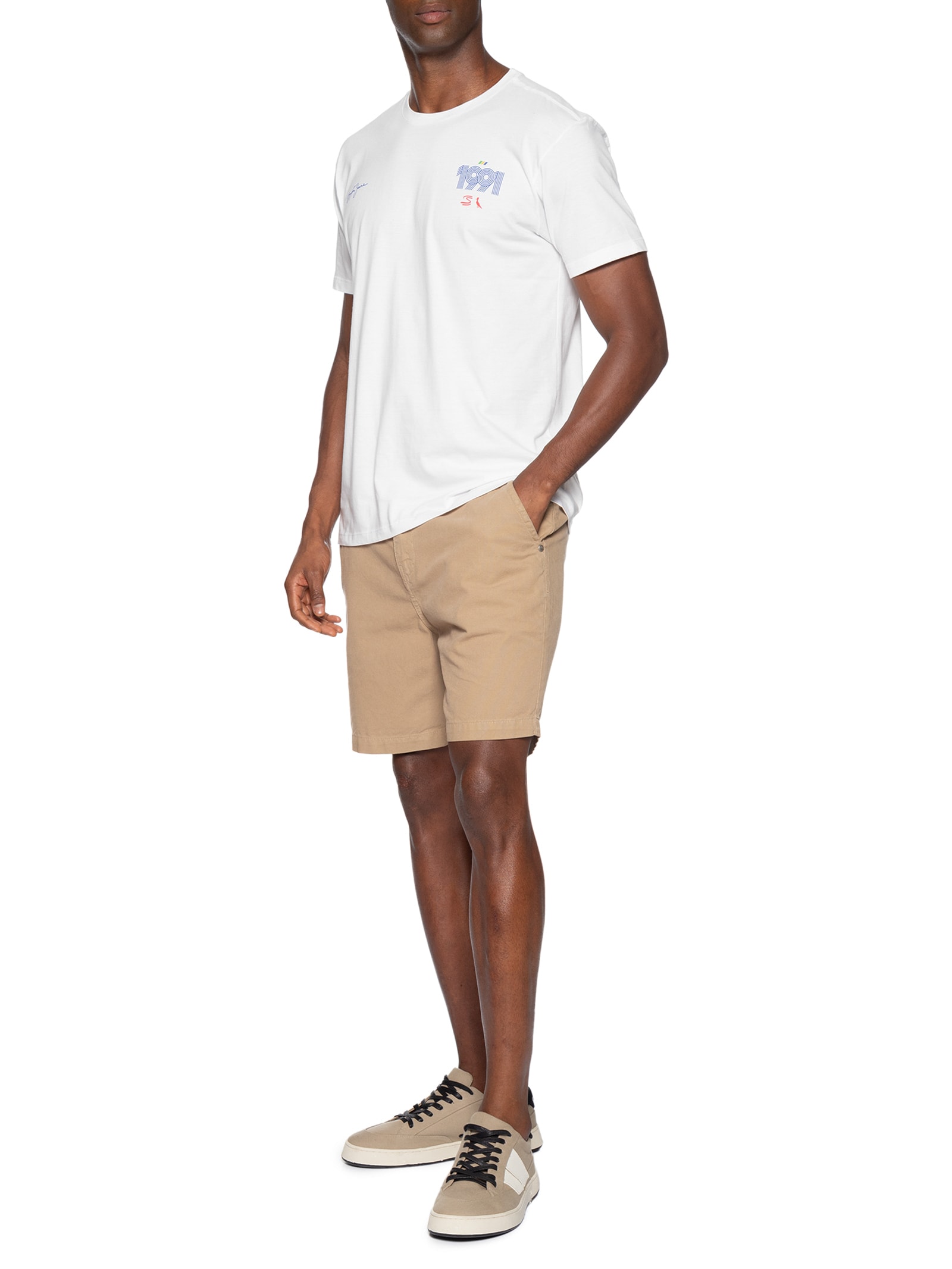 Camiseta Masculina Est 1991 Senna Branco Reserva