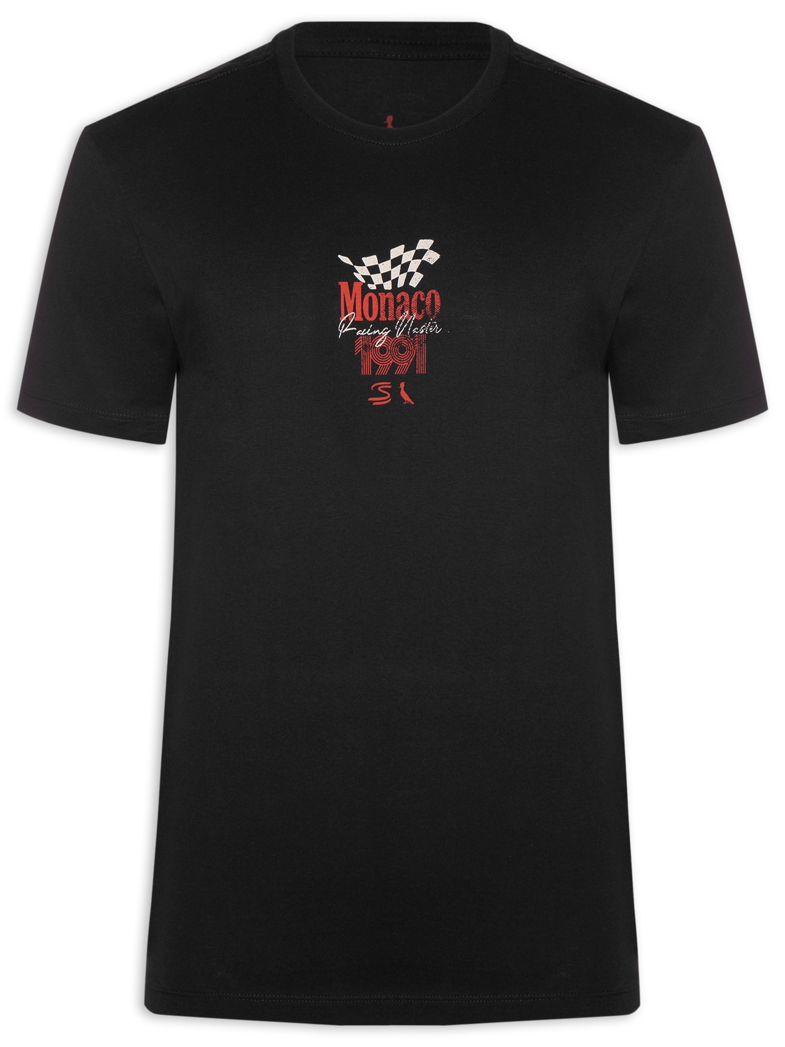 Camiseta Masculina Est Monaco 1991 Senna – Preto Reserva