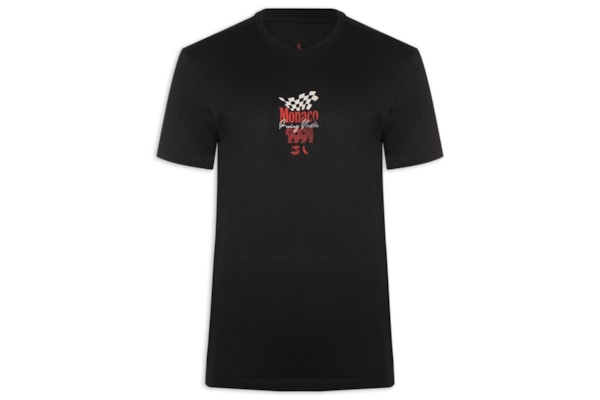 Camiseta Masculina Est Monaco 1991 Senna – Preto