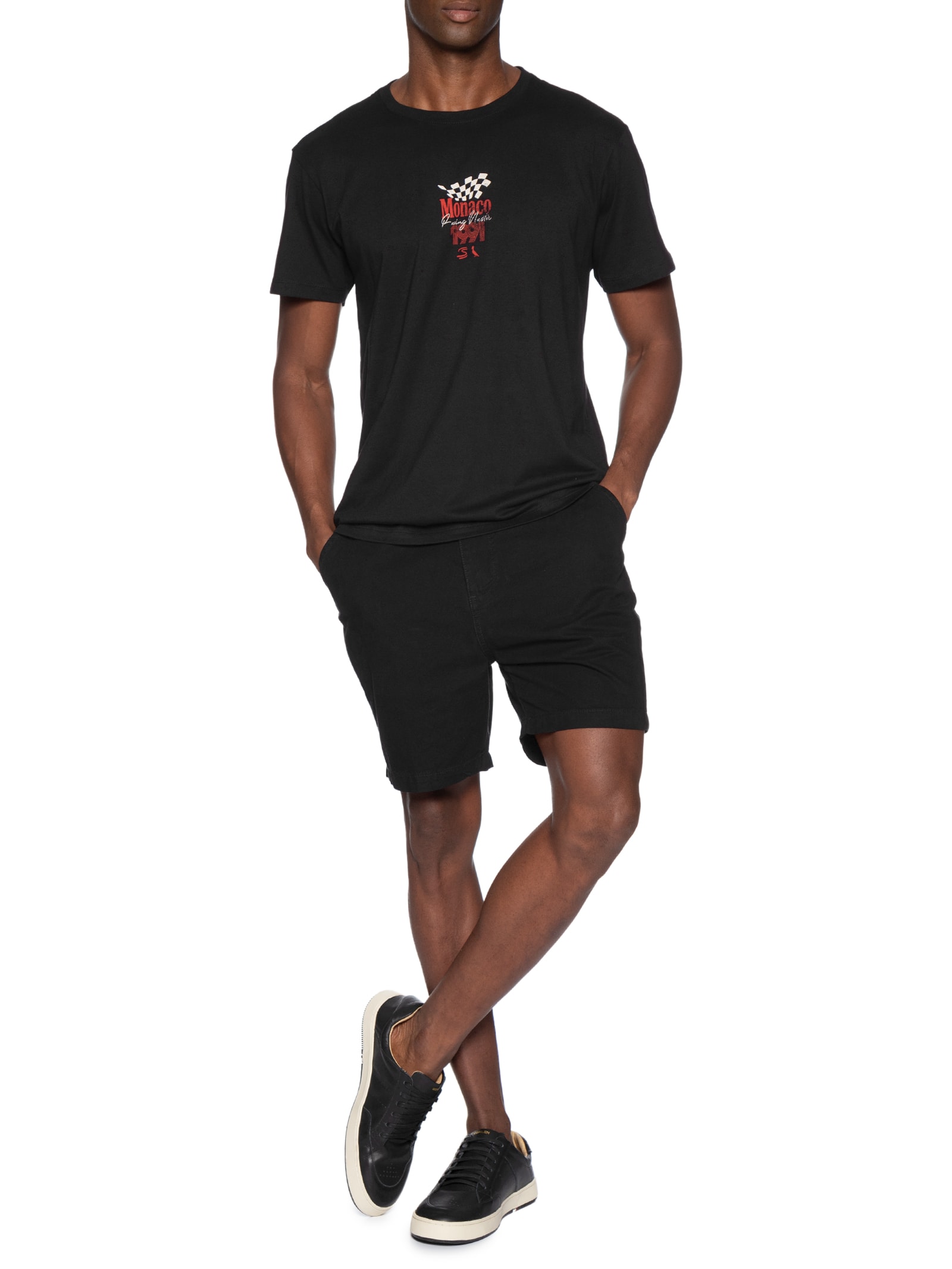 Camiseta Masculina Est Monaco 1991 Senna – Preto Reserva