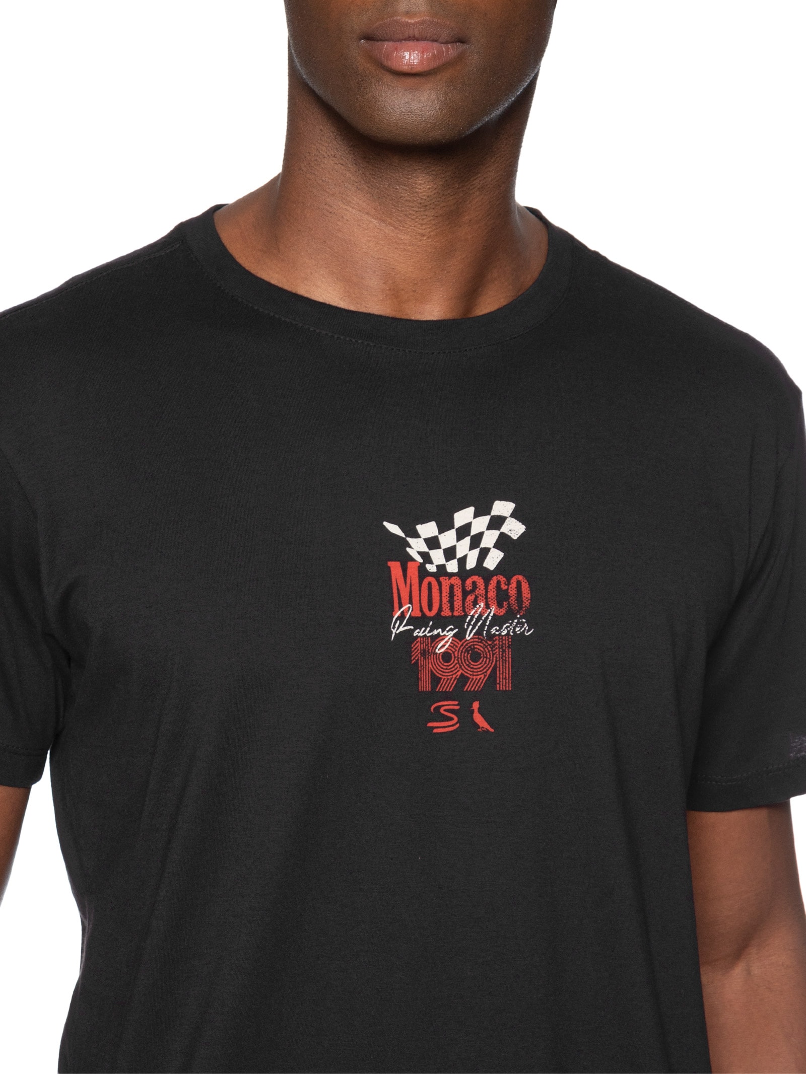 Camiseta Masculina Est Monaco 1991 Senna – Preto Reserva