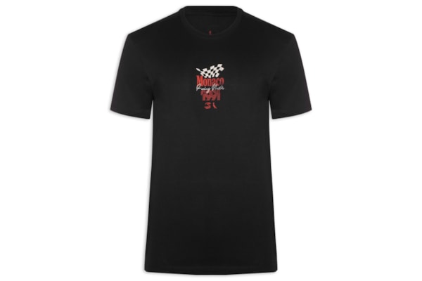 Camiseta Masculina Est Monaco 1991 Senna – Preto