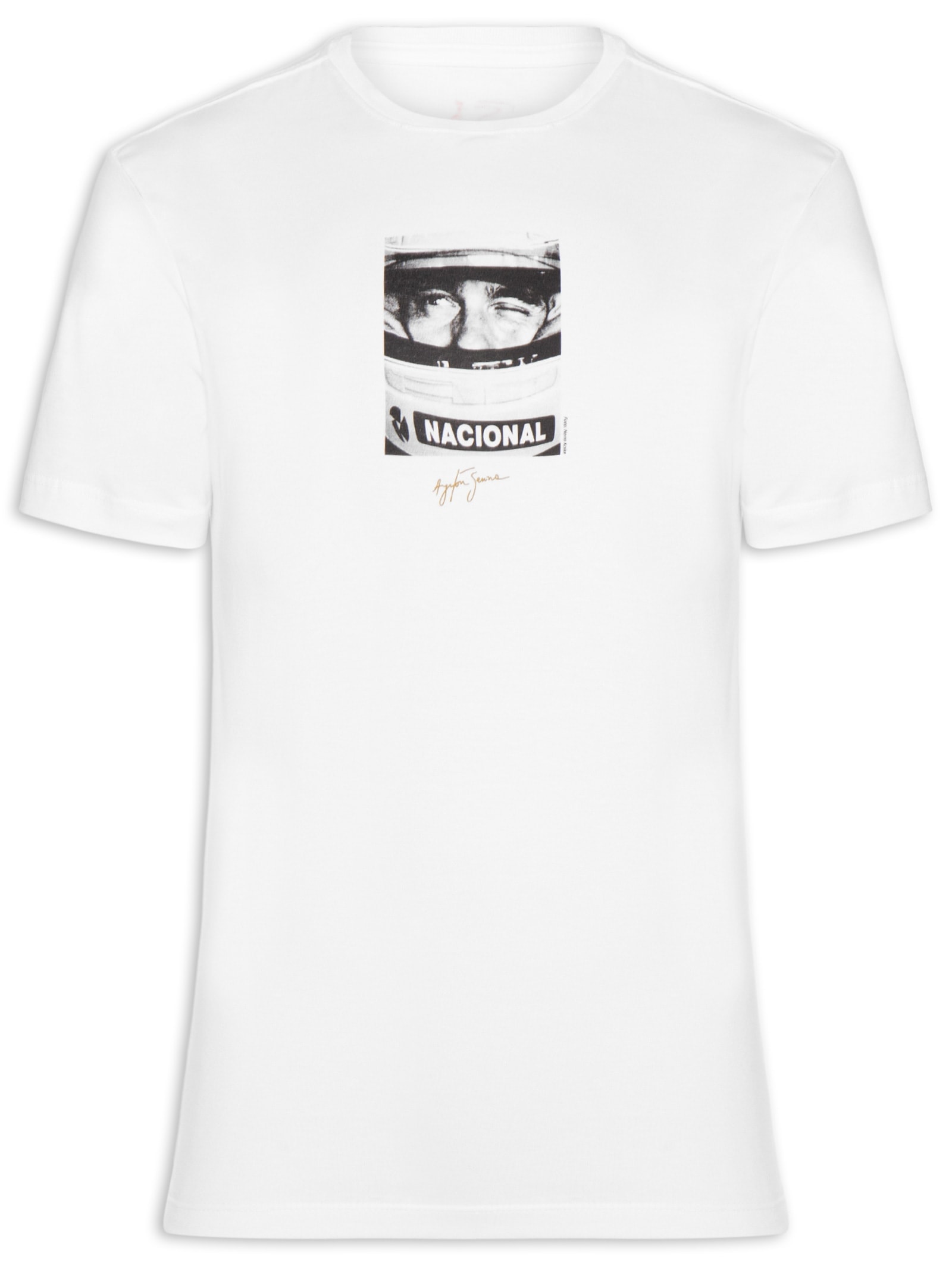 Camiseta Masculina Est Race Master Senna Branco Reserva