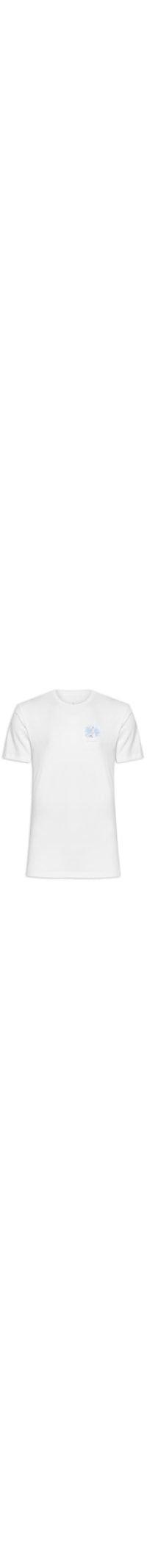 Camiseta Masculina Estampa Aquarela Barcos - Branco