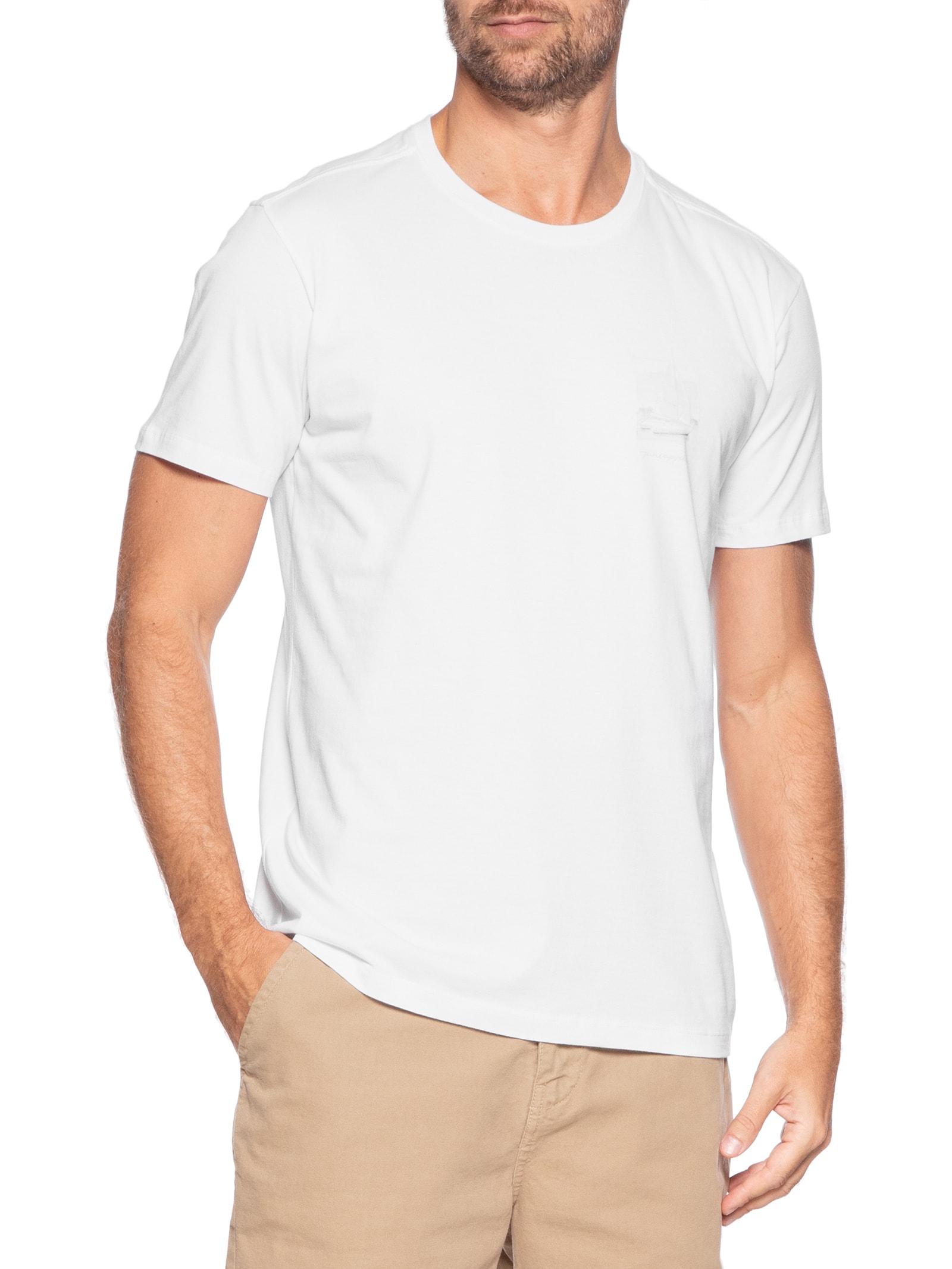 Camiseta Masculina Estampa Aquarela Barcos Branco Pineapple