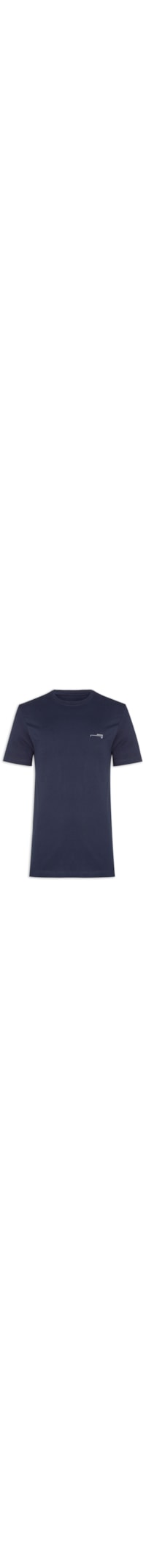 Camiseta Masculina Estampa Assinatura Peito ( PA) - Azul