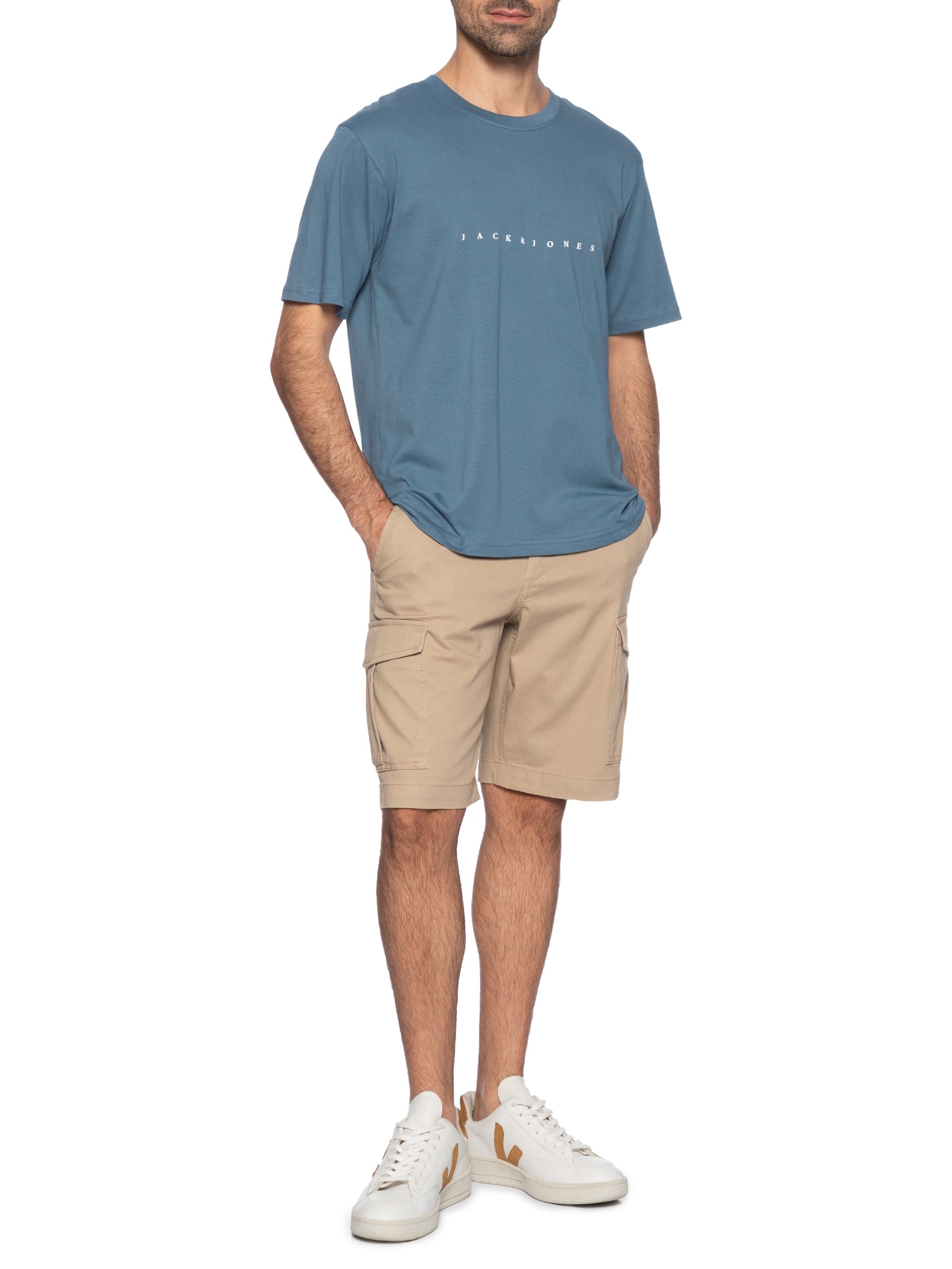 Camiseta Masculina Estampa Azul Jack & Jones