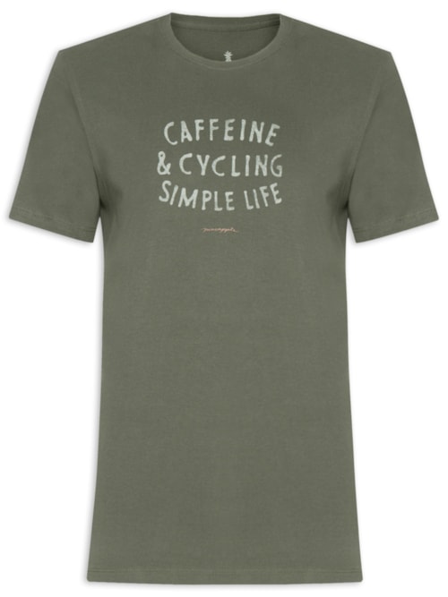 Camiseta Masculina Estampa Caffene – Verde