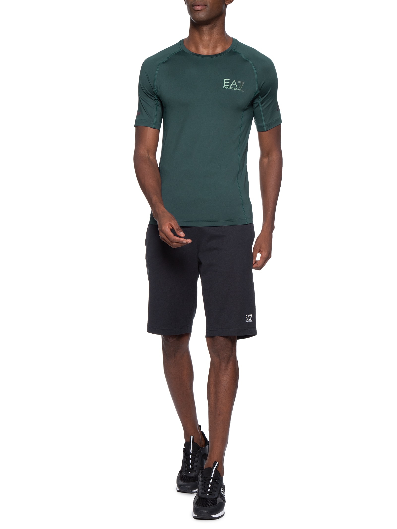 Camiseta Masculina Estampa Costas Azul Ea7 Emporio Armani