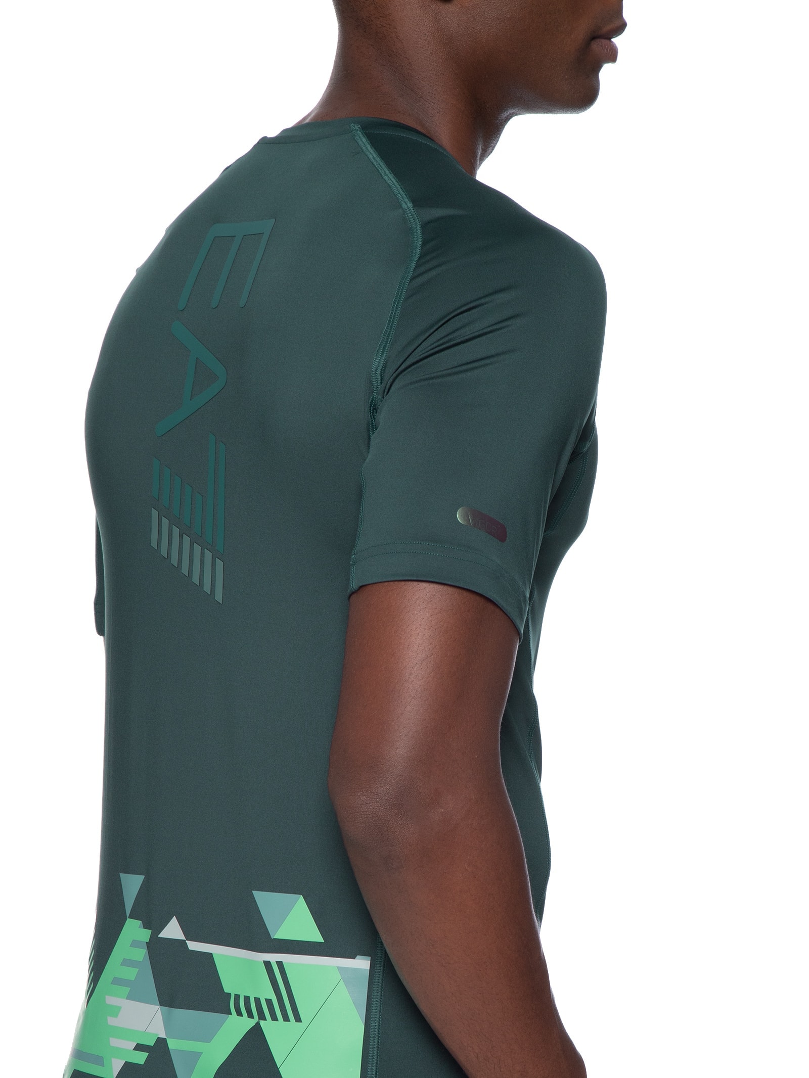 Camiseta Masculina Estampa Costas Azul Ea7 Emporio Armani