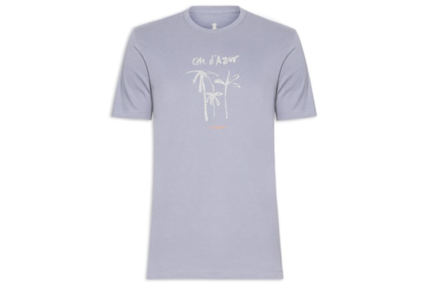 Camiseta Masculina Estampa Cote D'azur - Azul