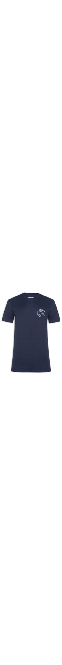 Camiseta Masculina Estampa De Peixes - Azul