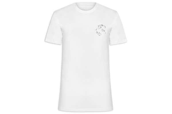 Camiseta Masculina Estampa De Peixes - Branco
