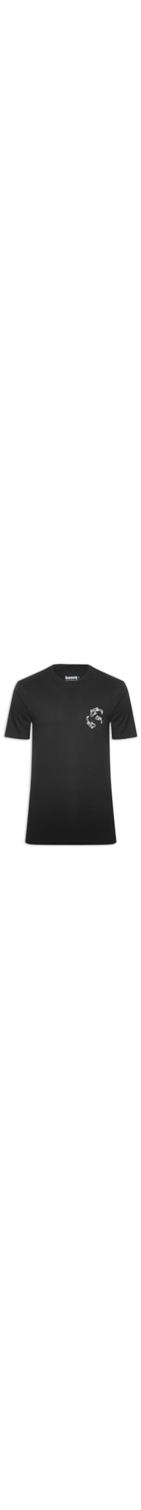 Camiseta Masculina Estampa De Peixes - Preto