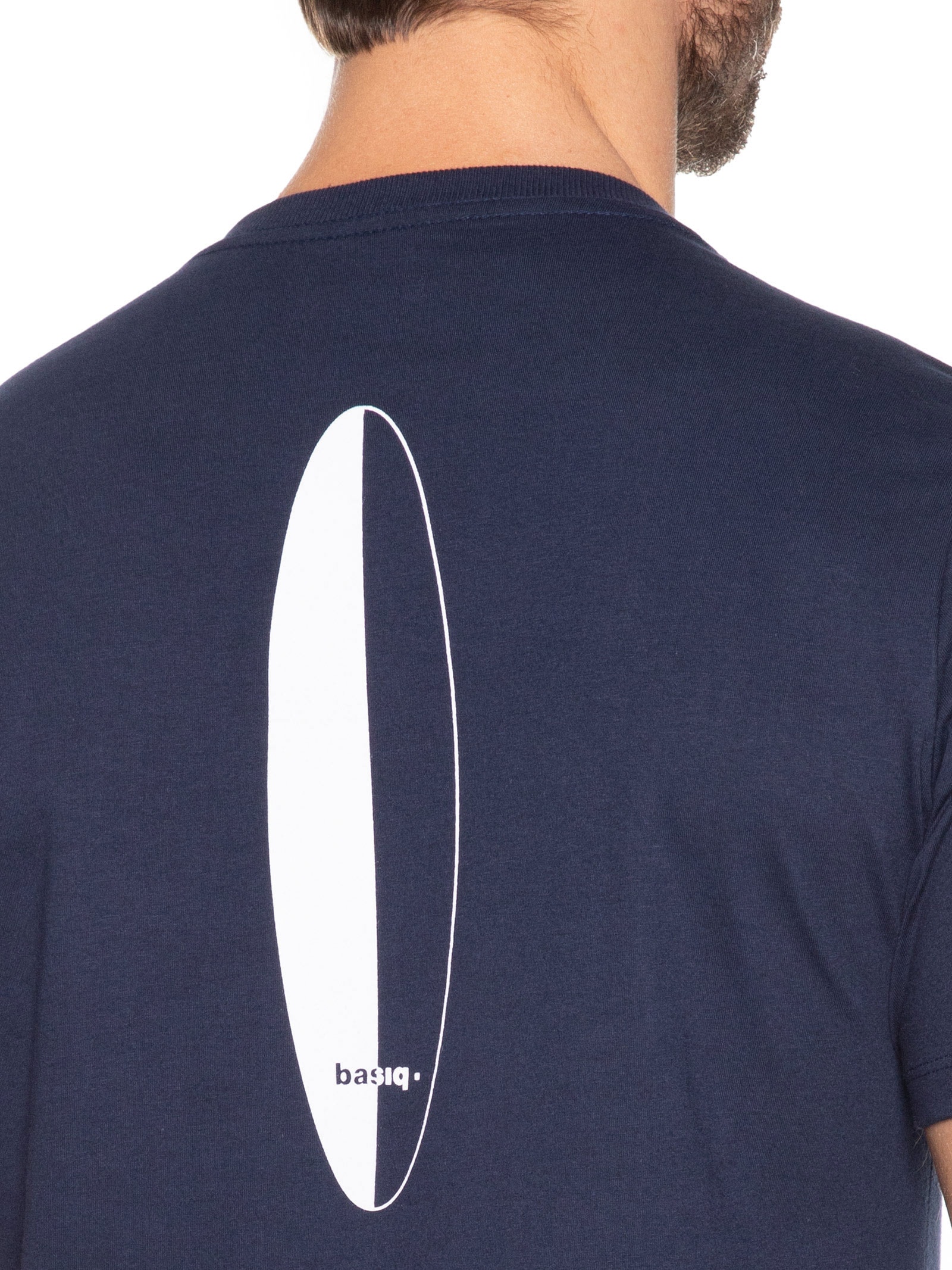 Camiseta Masculina Estampa De Prancha Azul Basiq Men