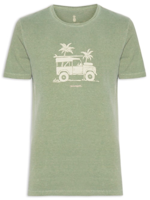 Camiseta Masculina Estampa Defender – Verde