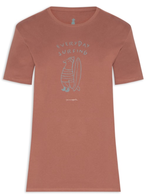Camiseta Masculina Estampa Everyday Surf – Marrom