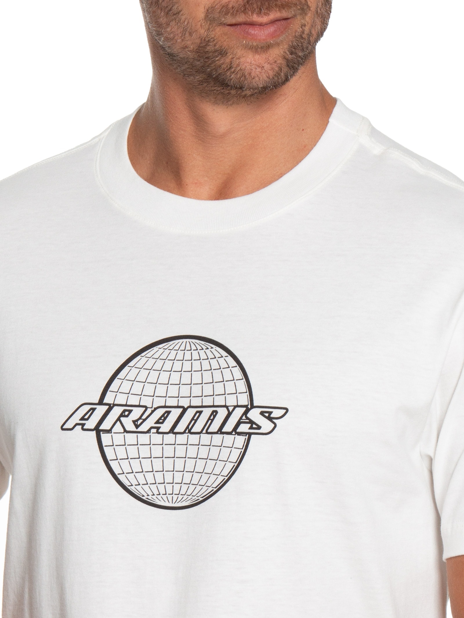 Camiseta Masculina Estampa Globe Branco Aramis