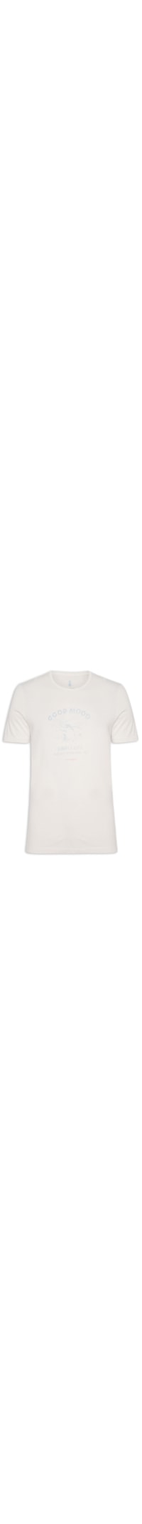 Camiseta Masculina Estampa Good Mood - Off White