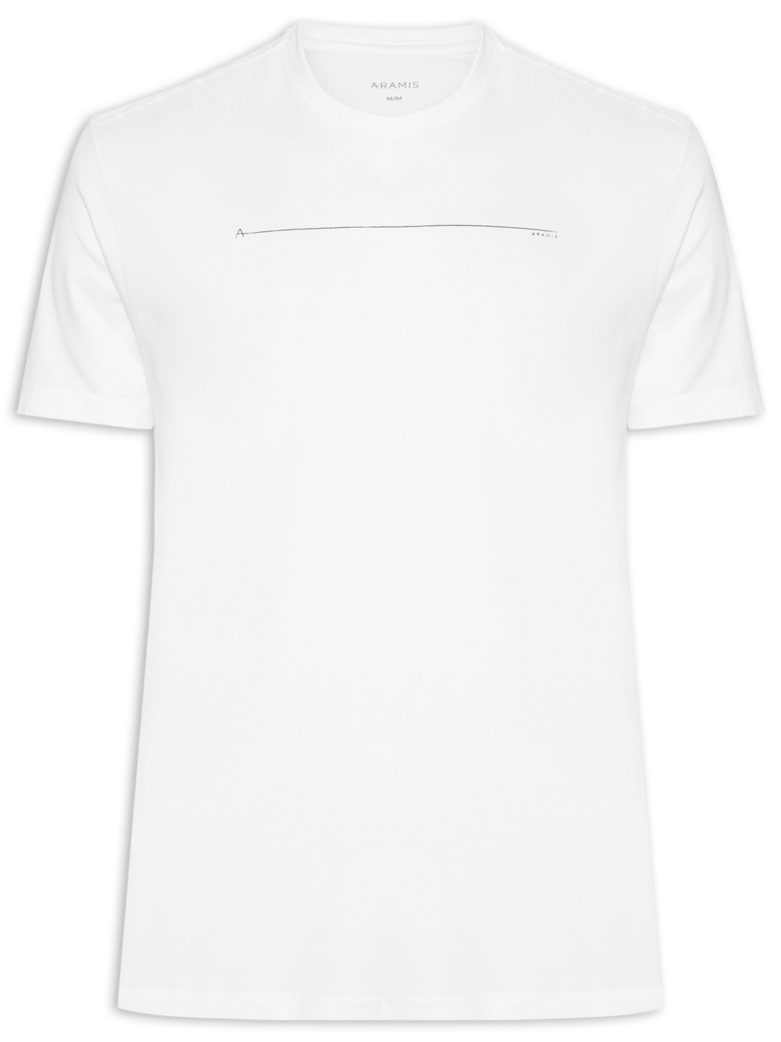 Camiseta Masculina Estampa Icon Em Algodão Branco Aramis