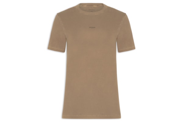 Camiseta Masculina Estampa Lavada - Marrom
