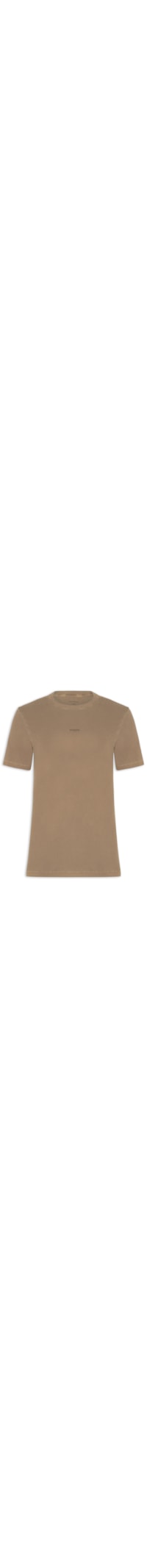 Camiseta Masculina Estampa Lavada - Marrom