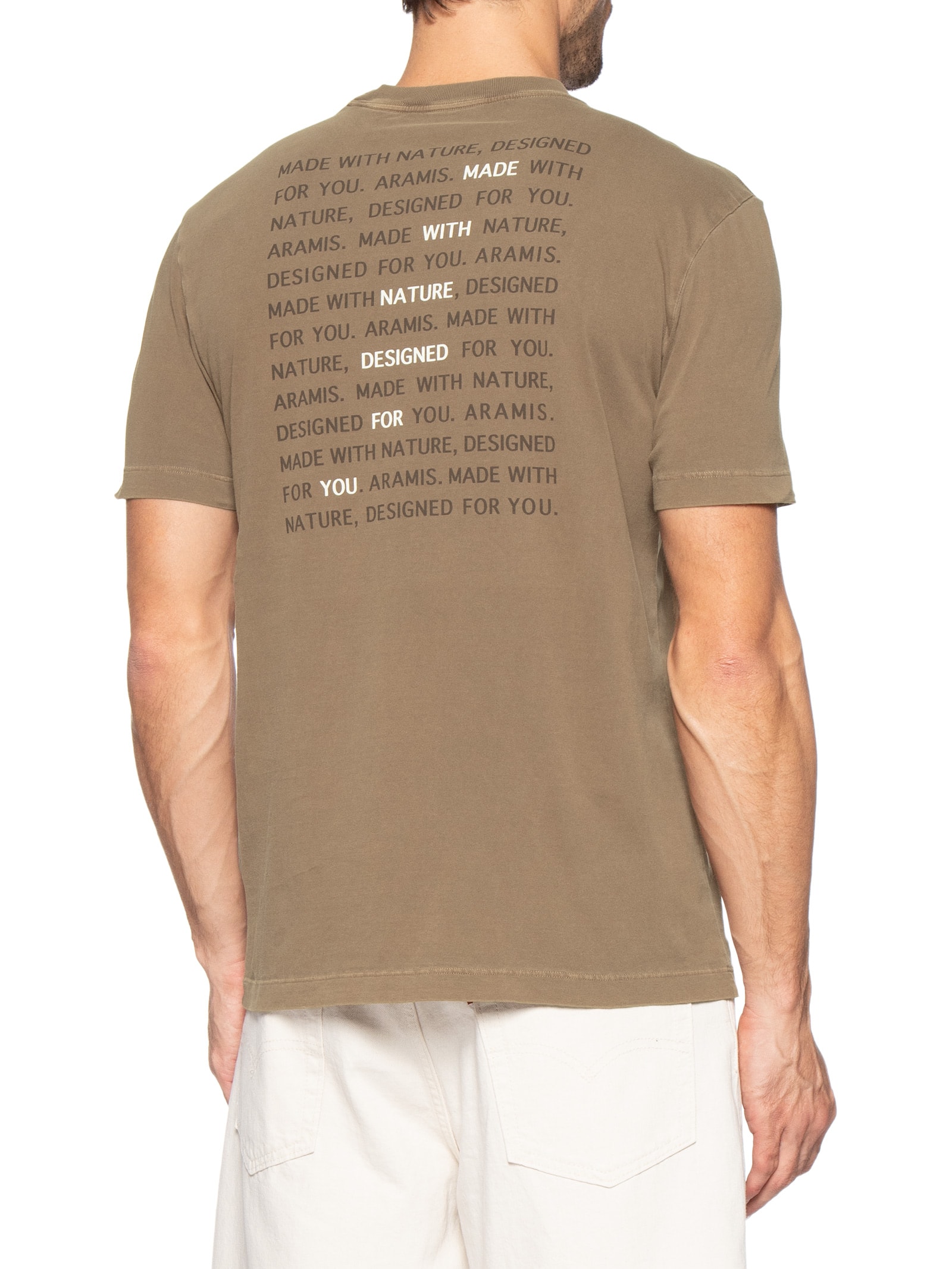 Camiseta Masculina Estampa Lavada Marrom Aramis