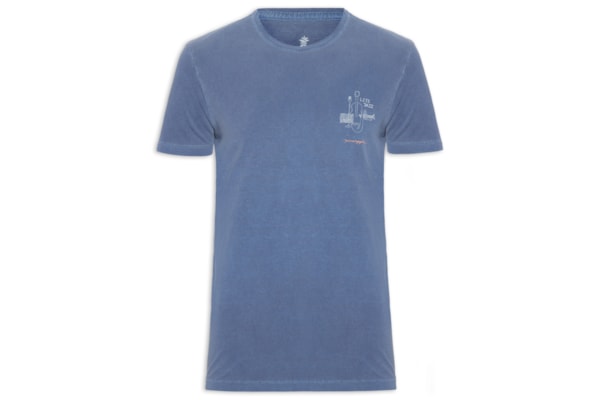 Camiseta Masculina Estampa Let's Jazz - Azul
