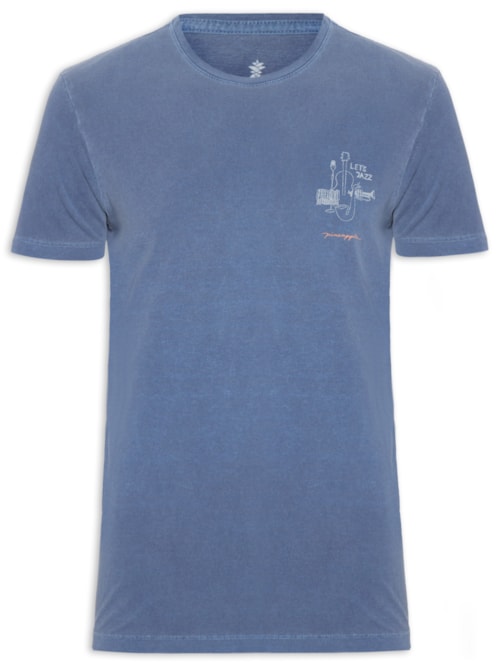 Camiseta Masculina Estampa Let’s Jazz – Azul
