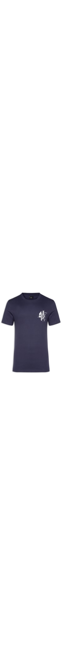 Camiseta Masculina Estampa Linhas Geométricas - Azul