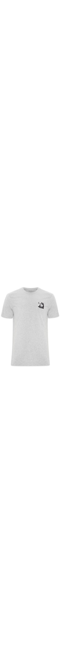 Camiseta Masculina Estampa Logo College - Cinza
