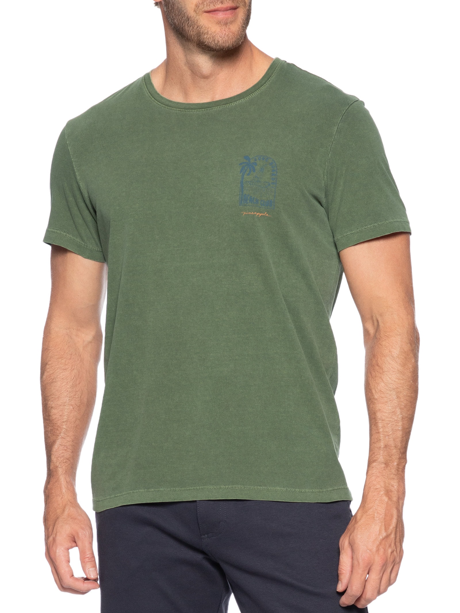 Camiseta Masculina Estampa Long Boards Verde Pineapple