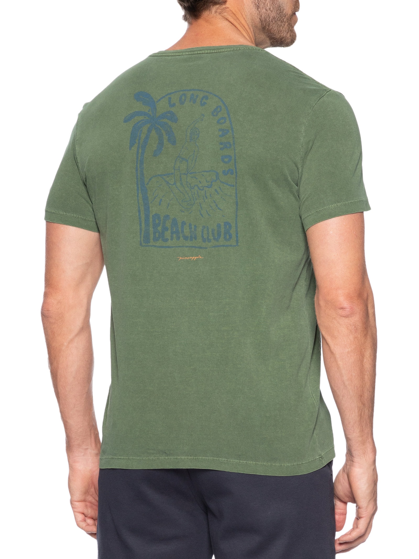 Camiseta Masculina Estampa Long Boards Verde Pineapple