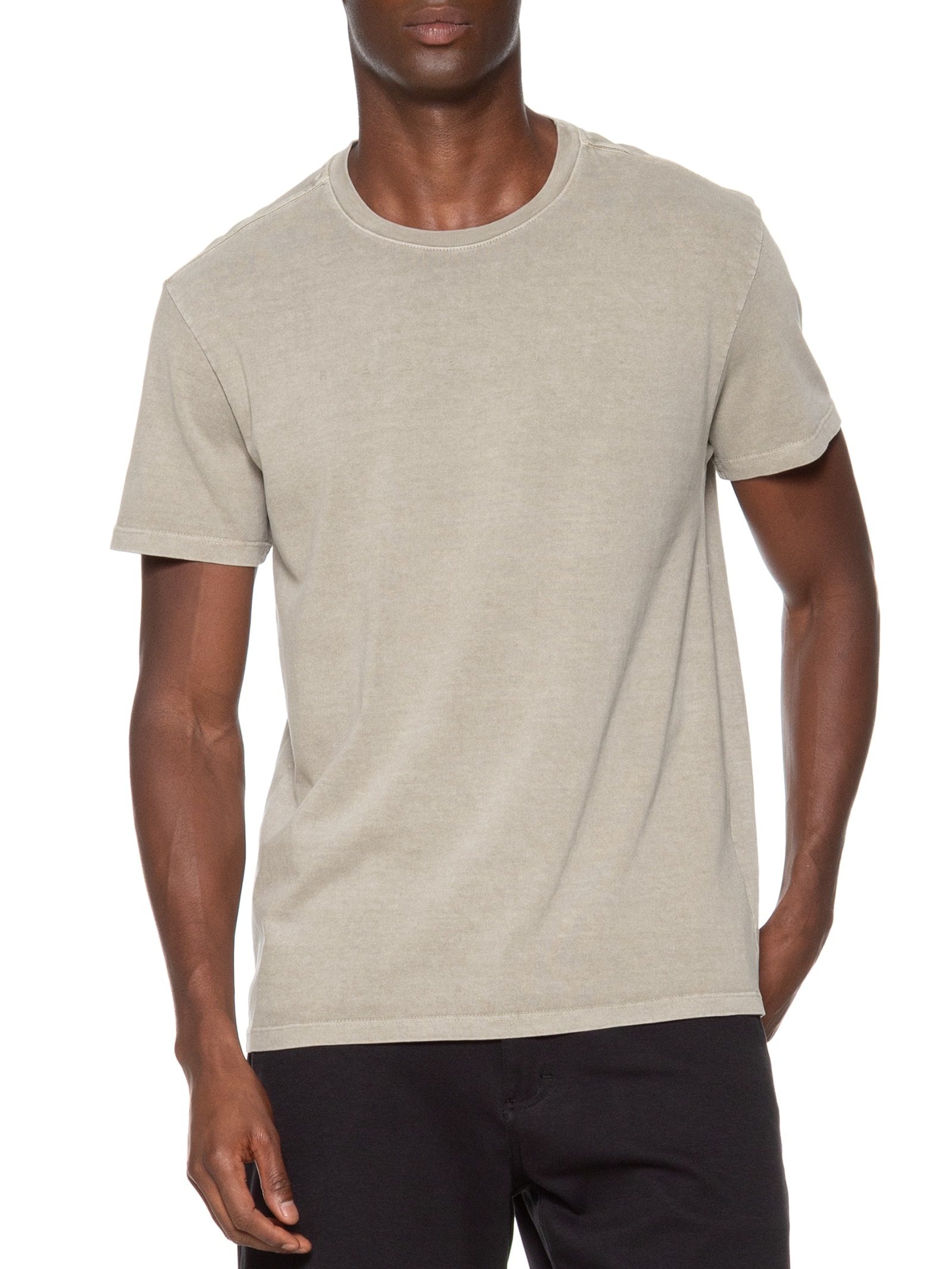 Camiseta Masculina Estampa Minimal Peito Cinza Reserva