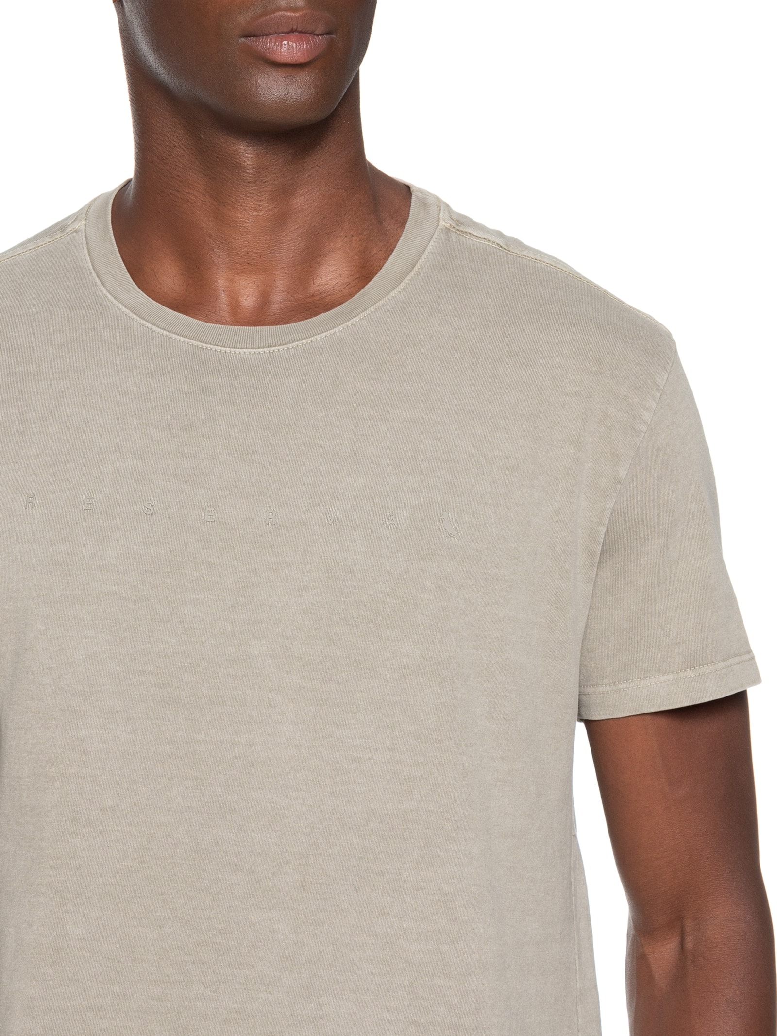 Camiseta Masculina Estampa Minimal Peito Cinza Reserva