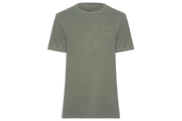 Camiseta Masculina Estampa Minimal Peito - Verde